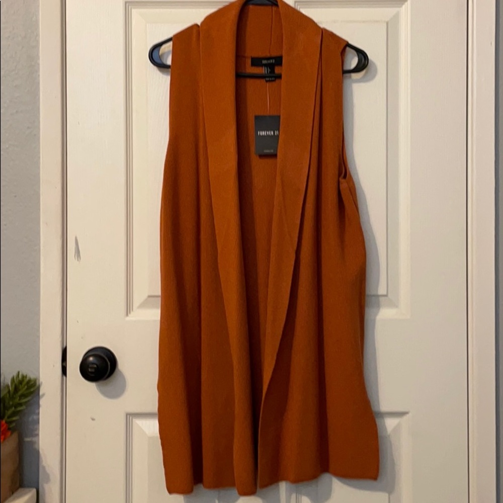 No sleeve sweater cardigan